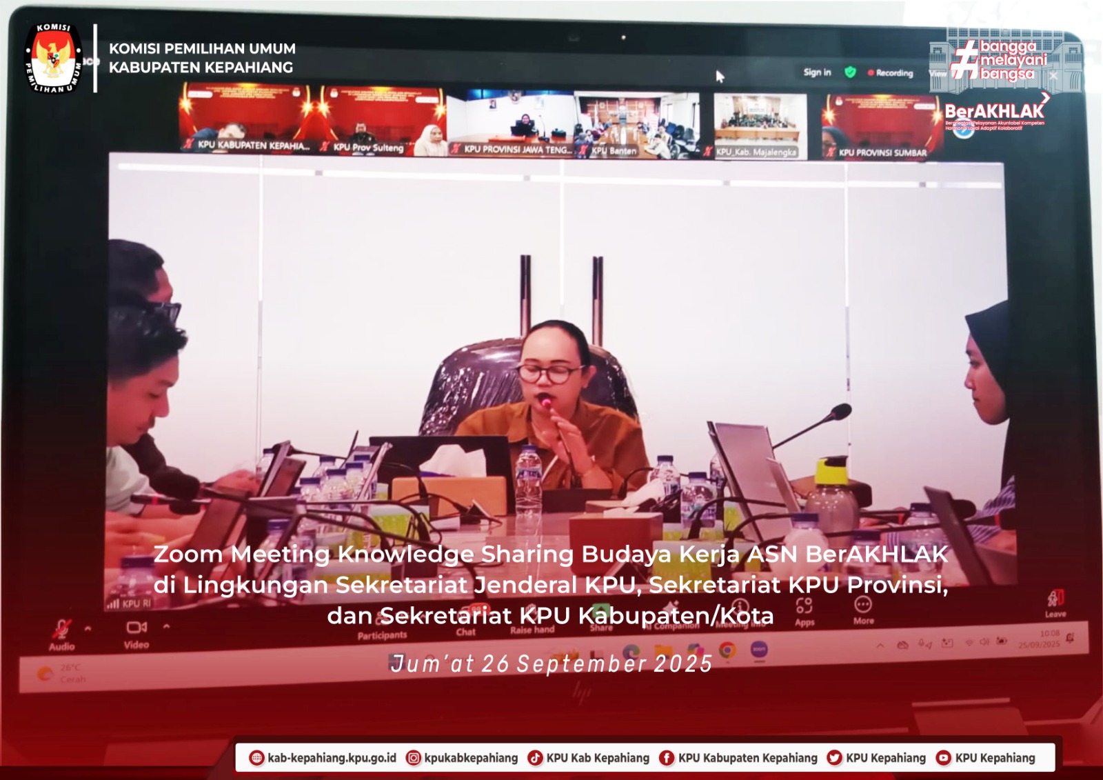 Zoom Meeting dengan Biro SDM KPU RI